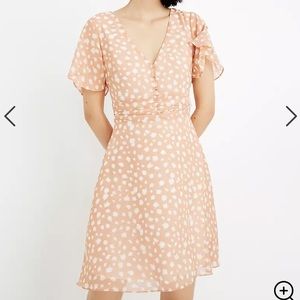 Madewell Ruched-Waist Mini Dress Size 14